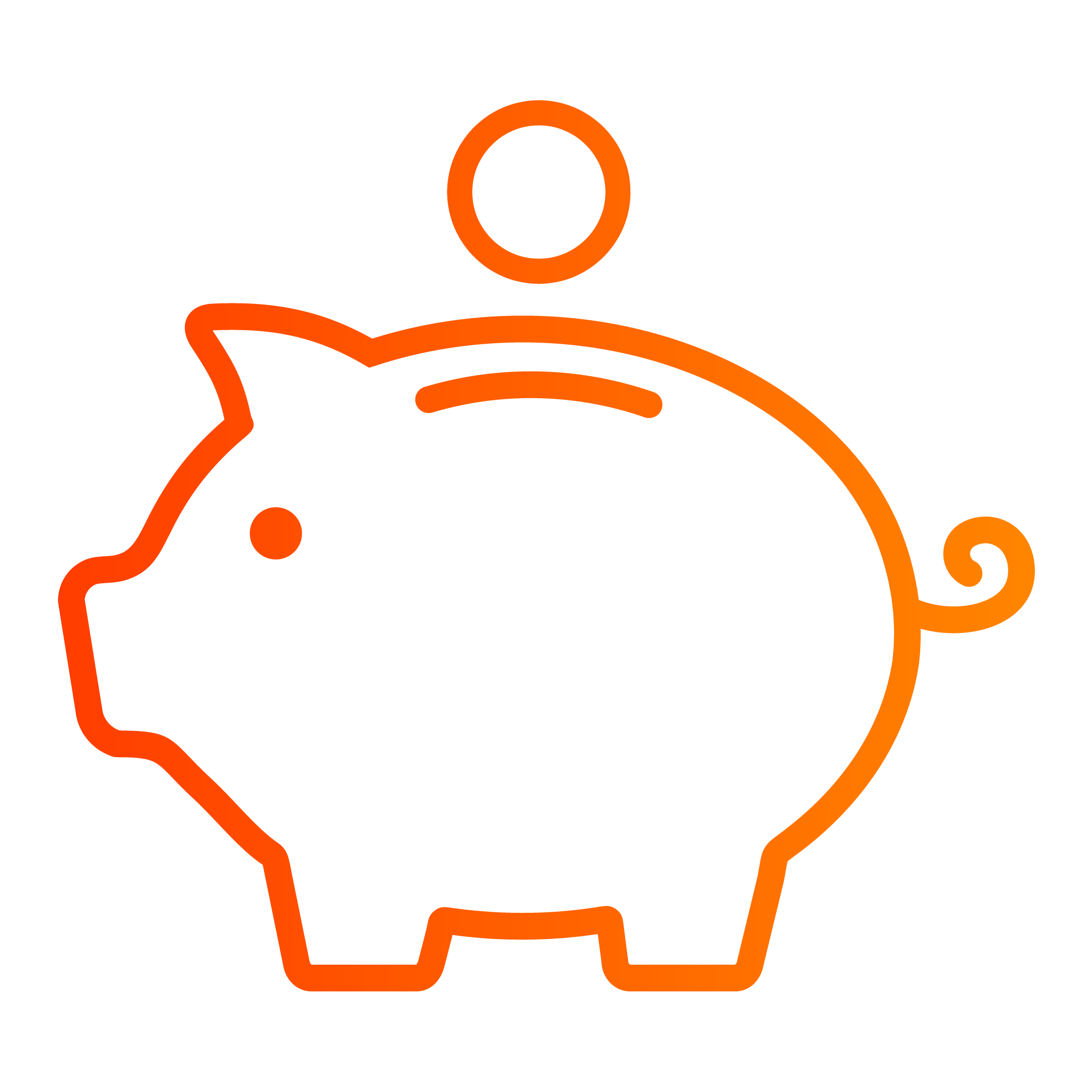 Icon- Save costs - Orange - Gradient
