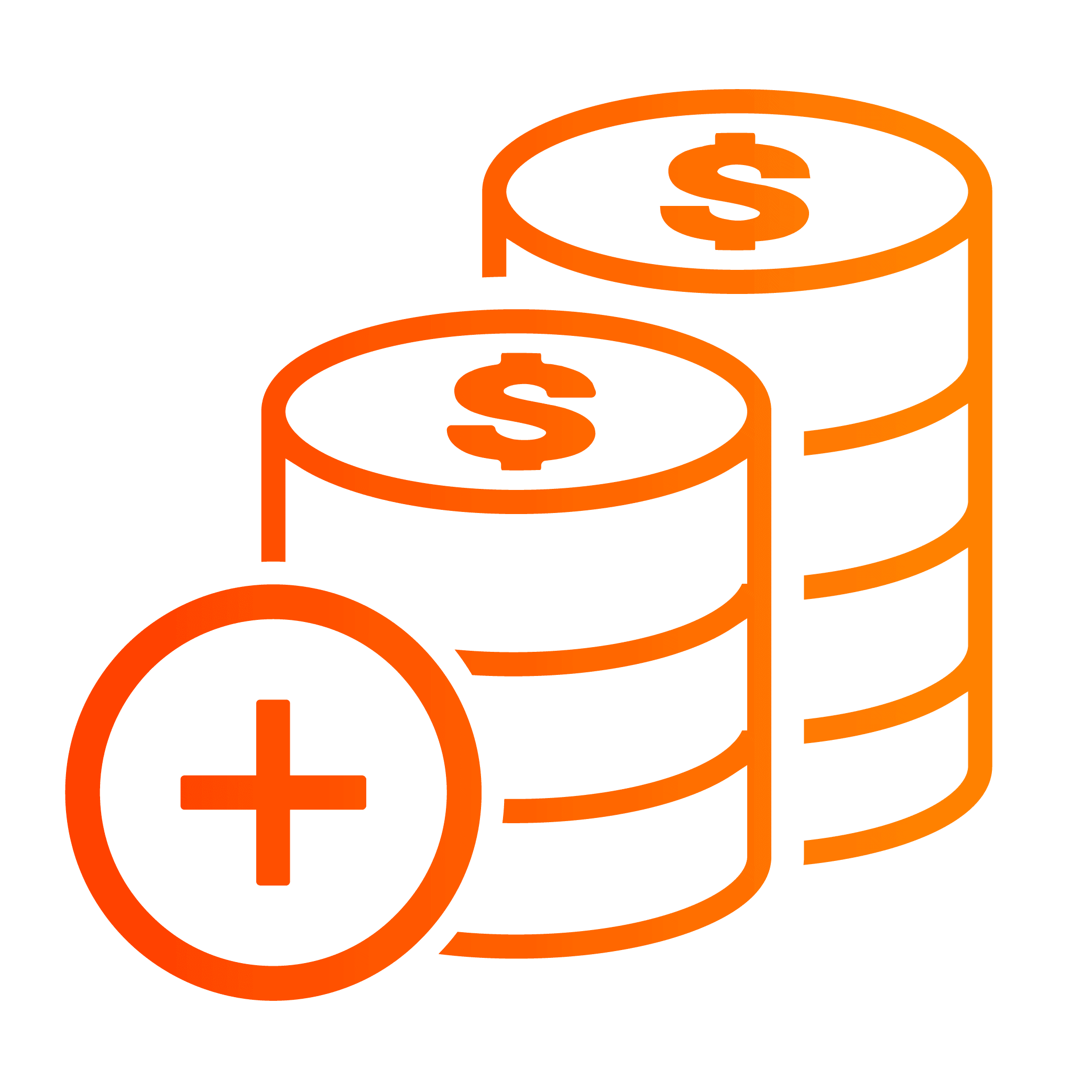 Icon-Extra revenue-Orange-gradient